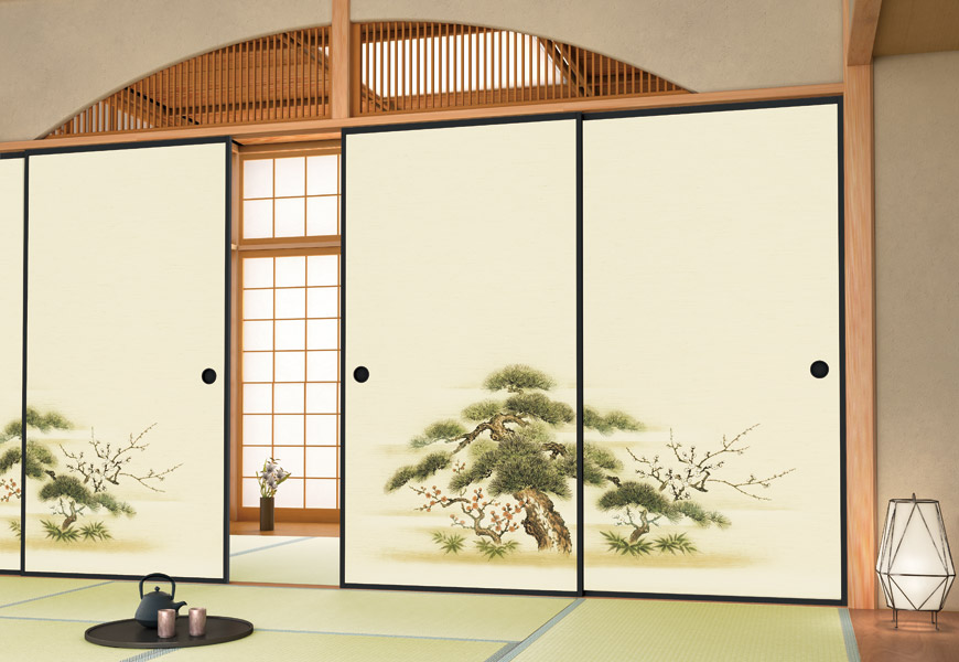 Fusuma giapponesi. Immagine da http://japanese-tradition.com/en/fusuma/