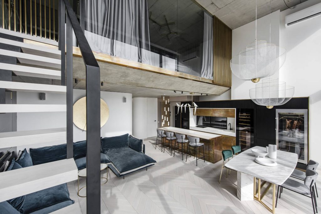 Cucina appartamento industrial chic