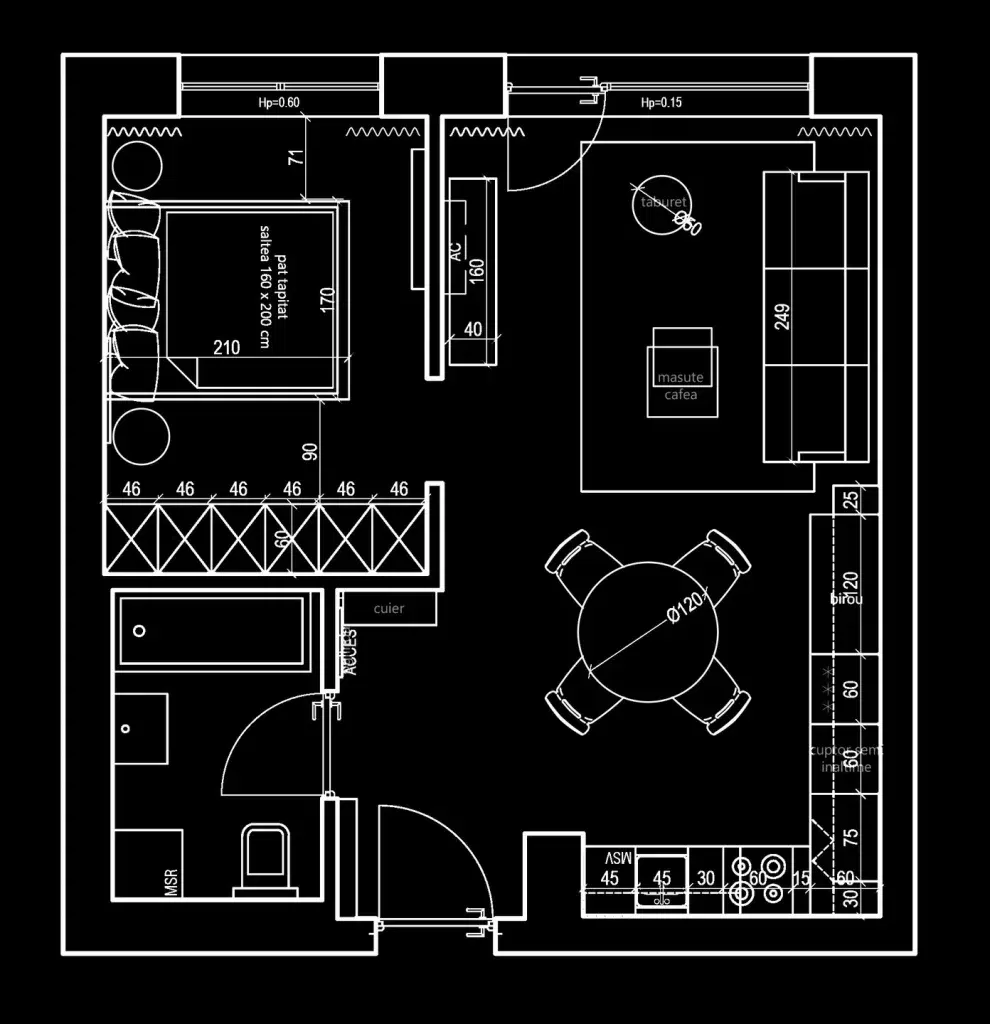 pianta progetto Bluebird studio di Miso architetti Bucarest