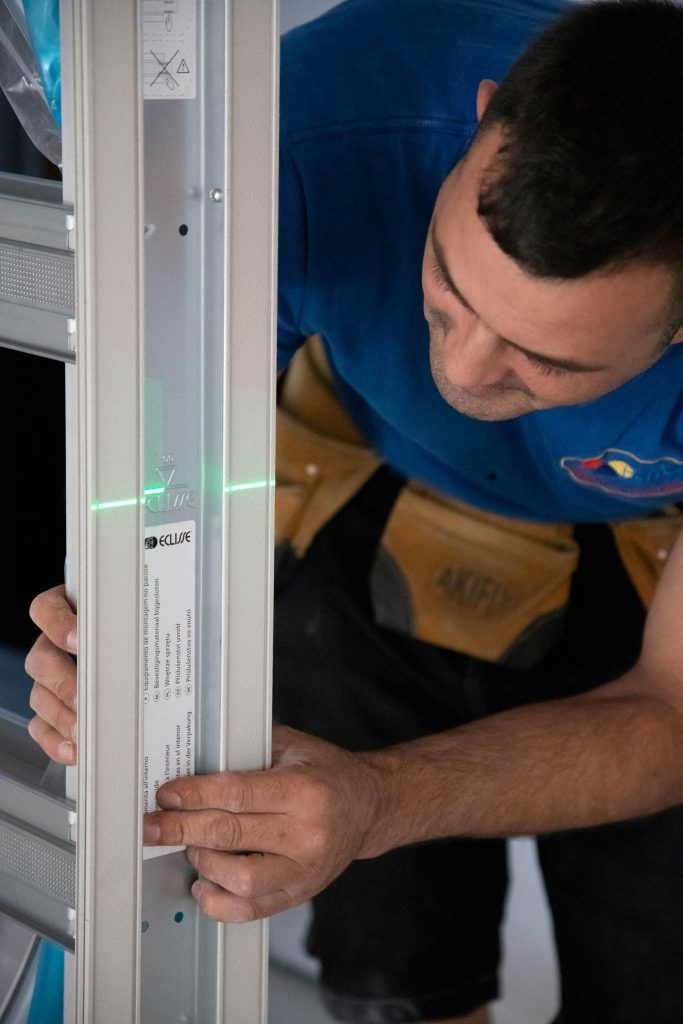 installazione syntesis line di eclisse controtelaio per porte filomuro scorrevoli